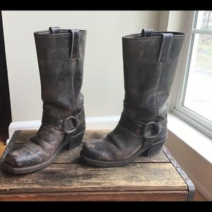 Frye fryes boots 5.5 leather mid calf distressed